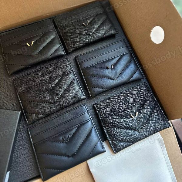 titular de la tarjeta de las mujeres bolso de diseñador cartera para hombre de cuero genuino titular de la tarjeta de crédito negro porte carte mini bolso titular de la tarjeta cassander pequeña cartera corta