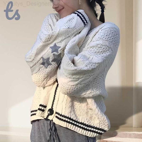 Femme Cardigan automne Tay Star Lor Folklore Tricoted Pull Cardigan hiver chaud