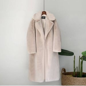 Manteau en cachemire pour femmes, mode d'hiver, nouveau manteau de fourrure Imitation velours de haute qualité, Plus coton, fourrure de vison chaude