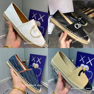 Vrouwen casual canvas schoenen flats hakken cartoon linnen dubbele mujer espadrille luxe designer visser schoenen c flats plimsolls loafers rijden cd