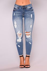 Femmes décontracté Capris jean déchiré en détresse genoux trous Vintage gland blanchi taille basse ajustement femme pantalon de haute qualité
