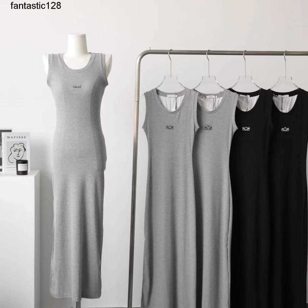 Vestidos informales para mujer, cuello redondo, sin mangas, nueva ropa de lujo, estilo largo, vestido ajustado para mujer, ropa de playa para fiesta, loews