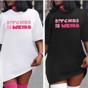 Femmes Robes De Grande Taille 3xl 4xl 5xl Designer 2023 Nouveau Col Rond Lâche Décontracté Impression Mode Pull T-shirt Robe