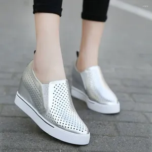 Plateforme de mode décontractée White 457 Mesh Chaussures Squaries respirantes Étudiant à relâchement noir 4