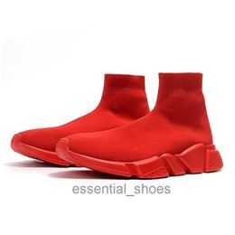 Femmes décontractées Chaussures hommes Chaussures de chaussettes de mode en tricot de haute qualité Habe Light-up baskets néon jaunes chaussettes Speed Runner Plateforme plate