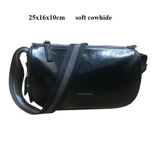 Dames Casual Schoudertassen Zachte geolied Leer 25 cm Kleine Cross Body Rits Opening Verstelbare Riem Groot Volume Handig gebruik