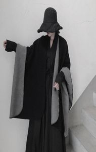 Femmes célébrité cachemire noir blanc double face châle pluvial écharpe multifonction design classique cool manteau simple chaud épais sh5193992
