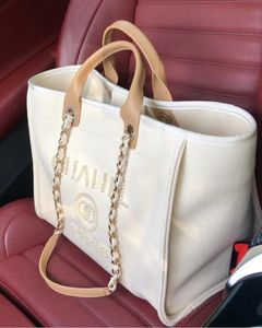Dames ketting tas tas ontwerper vrouwelijke schouder casual tassen strand canvas vrije tijd handtassen dames tas 2023Trend medium hoge kwaliteit