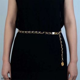 Caderas de mujer Bintar diseñadores de moda enlace Cadena de cintura de lujo Accesorios de vestimenta de aleación dorada
