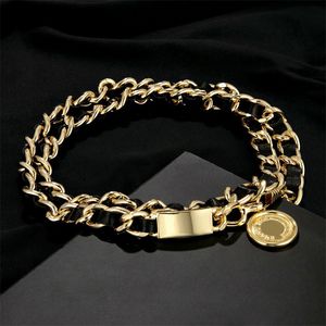 Vrouwen kettingen riemen modeontwerpers riem link luxe taille ketting dames gouden legering jurk accessoires tailleband gordelriemen