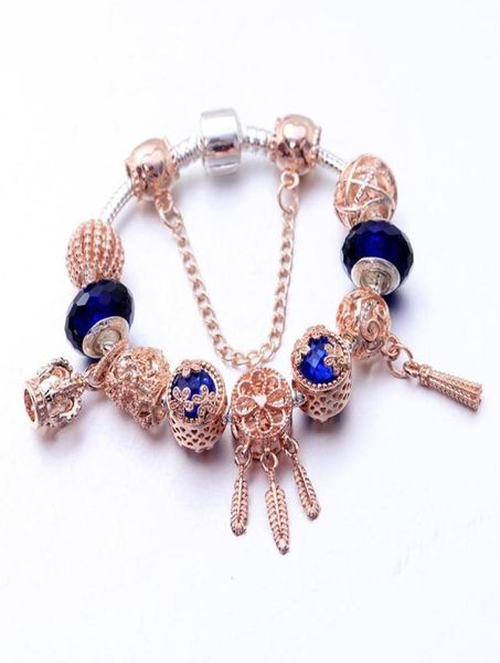 Pulsera con dijes para mujer, colgantes de atrapasueños, diseño de brazalete para mujer, cuentas DIY, aleación de cristal, joyería de alta calidad, pulsera para mujer5438251230930