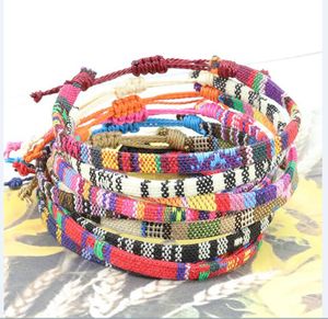 Femmes Charme À La Main Tressé Chaîne Bracelets Étanche Cire Corde Bracelet Multicolore Surfer Wrap Réglable Boho Été Plage Bracelet