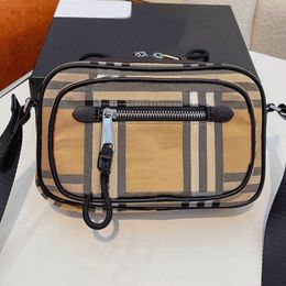 Wen – sac pour appareil photo à carreaux pour femmes, sacs à bandoulière en Nylon et cuir, lettres à la mode, plusieurs poches, sacs à main classiques
