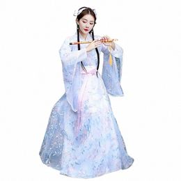 Vrouwen Chinese Traditionele Hanfu Kostuum Nieuwe Stijl Dame Han-dynastie Dr Chinese Stijl Fee Taille-Kraag Hanfu Pak SL5111 r5g0 #