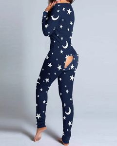 Femmes Onesies de Noël avec rabat bout à bout pour adultes vêtements de nuit sexy barboteuse ouvert fesses pyjama combinaison pyjama de Noël longue nuisette 240117