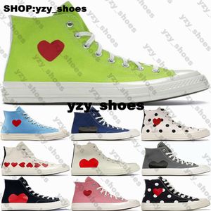 Mujeres Chucks Taylors All Star 70 Hi Tamaño 5 11 Zapatillas de deporte para hombre Zapatos Us5 Entrenadores casuales Diseñador CDG Us 5 Running Commes des Garcons PLAY 9186 Blanco Negro Rojo Rosa Gris