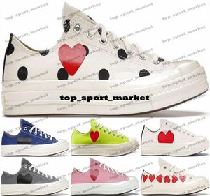 Dames Chucks Taylors All Star 70 Ox Schoenen Sneakers Maat 5 11 Heren Us5 Hardlopen CDG Midnight Blue Designer Casual Us 5 Trainers 1952 Commes des Garcons PLAY Wit Zwart Rood