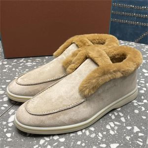 Mulheres Chukka Botas de Neve Luxurys Designer Senhoras Camurça Aberta Verão Caminhada Inverno Clássico Castor Pele Ventosa Dunas Novo Caviar Ferrugem Cidade Montanha Sapatos Mocassins Quentes 35-42