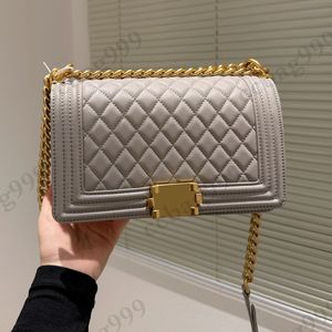 Femmes Classic Girl Boy Caviar Vilat de caviar Sacs de veau de veau matelassé Metal Metal Hardware Chain Sprle Sac à corps croisé français Sacs à main