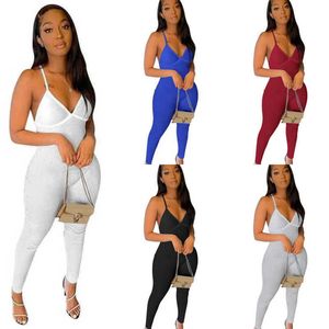 Vrouwen Kleding Casual Sexy Jumpsuits Effen Kleur Kleine Pit Strap Back Strap Bra Leisure Yoga Onesies