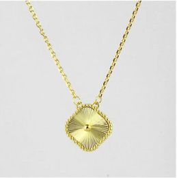 Femmes trèfle collier pendentif colliers bijoux de créateur 18 carats or rose plaqué argent chaînes de coquillages pour fille bijoux de mode planète collier pour cadeau de fête d'anniversaire1