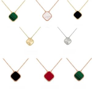 Vrouwen klaver ketting hanger kettingen designer sieraden 18k rosé goud verzilverde shell ketens voor meisje mode sieraden planeet ketting voor brithdday feest cadeau