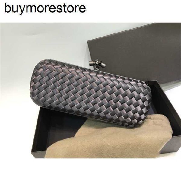 Bolso de mano para mujer BottegaaVeneta Bolso de banquete de cuero genuino tejido para cena Bolso largo tejido con cinta grande de 25 cm Bolso con borde envuelto en piel de serpiente