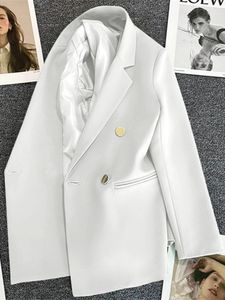 Vrouwen Jas Lente Herfst Elegante Vrije Tijd Effen Lange Mouwen Blazers Koreaanse Mode Luxe Loose Fit Dameskleding 230226