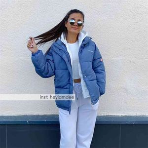 Femmes Manteaux et Vestes Hiver Surdimensionné Style Coréen Chaud À Capuche Puffer pour Femme Épais Court Parkas 210923