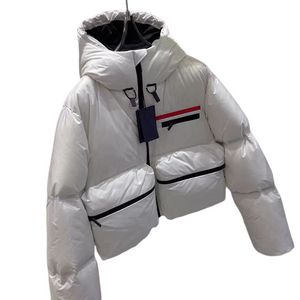 Femmes Manteaux Femme Manteau Bas Parkas avec Capuche Puffer Designer Femmes Veste À Capuche Courte Mode À Manches Longues Poche Fermeture Éclair Coton Coupe-Vent 20ss Bleu Outwear