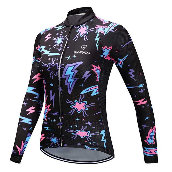 Jersey de ciclismo colorido para mujer, símbolo de dibujos animados, transpirable, de secado rápido, completo, Seve, para montar en bicicleta, personalizado/Whosa Service AA230524