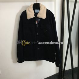 Mulheres jaqueta de veludo gola de pele casaco de algodão designer único breasted jaquetas inverno quente outerwear