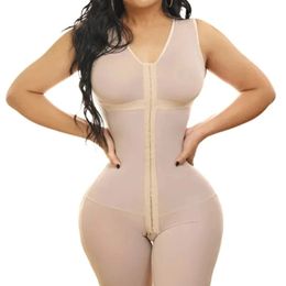 Vrouwen Corset Ademend Shapewear Sterke 3-niveau sluiting bodysuit met arotch-opening Gewichtsverlies Shapewear Fajas Colombianas 240122