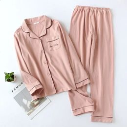 Vrouwen Katoenen Pyjama Set voor Herfst en Winter Lange Mouw Broek Multi Kleuren Verdikking Homewear Pak 240201