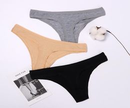 Femmes Cotton Panties sans couture One Piece Solid Stong Sexy Pagetes For Women G String Underwear Lingerie Plus Taille Femmes039S Thon6463389
