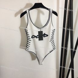 Dames crew nek bikini mode gedrukt een stuk badkleding sexy lekback bikini voor Summer Beach Vacation Swimsuit