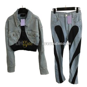 Dames cropped jasje Vintage denim jas revers hals lange mouw bovenkleding lente casual stijl jassen