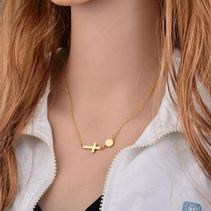 vrouwen kruis hanger ketting roestvrij staal verklaring chokers kettingen voor vrouwen religieuze sieraden nekloze verjaardag geschenken