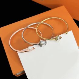 Dames Kristal Cornus Kousa Blangle Armband Luxe Design Goud Zilver Rose Roestvrij stalen polsbandje Manchetarmband Pulsera Charm Party Bruiloft Liefhebbers Sieraden Geschenken