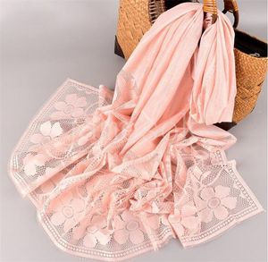 Femmes coupées fleurs écharpe creux printemps automne châles d'hiver et enveloppe la serviette Femme Summer plage pashmina de941