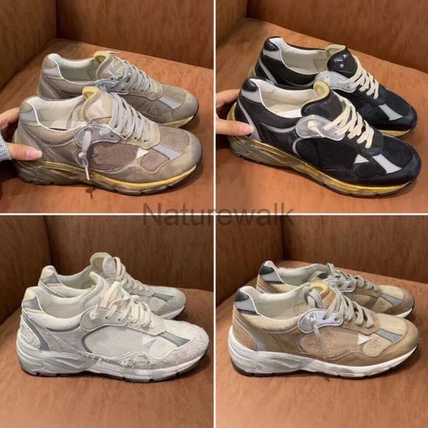 Femmes Papa Super Star Designer Chaussures Dorées Baskets Nouvelle Version Marque Italie Sequin Classique Blanc Do Old Dirty Hommes Casual Chaussure AA