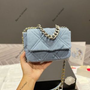 Dames Denim Designer Crossbody Tas Klassieke Flap Gewatteerde Ketting Schoudertas Heuptasje 20cm280h