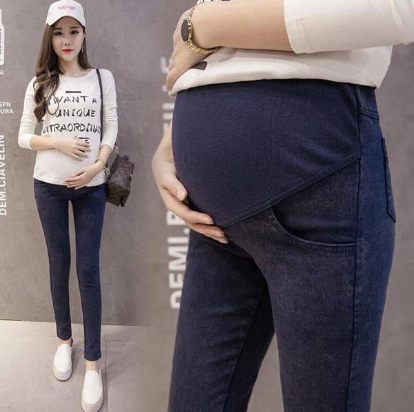 Pantalones vaqueros de mezclilla para mujer, pantalones de maternidad, ropa para mujeres embarazadas, mallas para embarazo, pantalones vaqueros Gravidas, ropa de maternidad