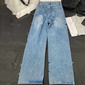 Pantalon en Denim pour femmes, jean brillant avec lettres au dos, Design à la mode, Style de rue, bleu