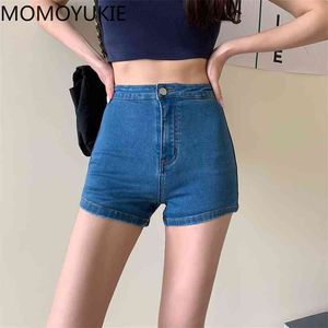 Femmes Denim Shorts Stretch Slim Push Up Hips Coton élastique Droite Jeans Court Femme Casual Summer Femme Plus Taille 210719