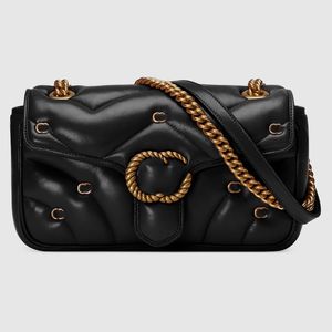 Dames designertas Rivets and Twists MarMontG handtassen Gewatteerde V-vormige leren schoudertas Merkketen Crossbody tassen Handtas roze Dames Messenger portemonnee bakken