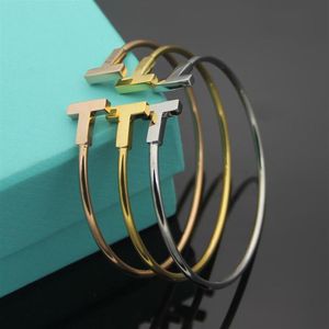 Bracelets de styliste pour femmes, simples, polis, classiques, marque de luxe, pour Couple, 252a