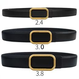 Ceintures de créateurs pour femmes Ceinture en cuir de vache Va Leash Ceinture de mode Ceinture noire Lettre Boucle dorée Marque Ceinture féminine Ceintures de luxe