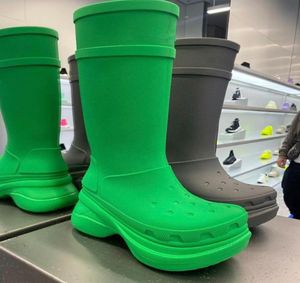 Vrouwen Designer Boot Boots Rain Rubber Winter Rain Boots Platform enkel Slip-on half roze zwart groen focalistische outdoor luxe maat top9266327