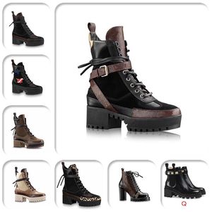 Bottes de créateurs pour femmes Martin Desert Boot Flamingos Love Arrow 100% cuir véritable médaille grossière chaussures d'hiver antidérapantes taille US5-11 oyuerwvqsf